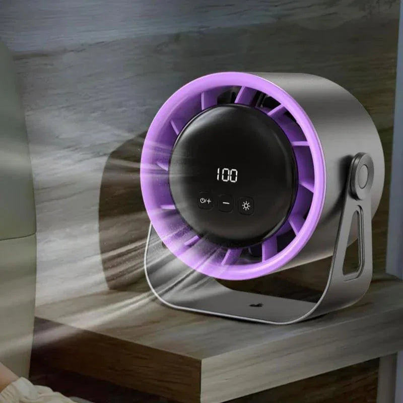 Compacte Tafelventilator met 100 Snelheden en LED Display voor Bureau Thuiskantoor en Slaapkamer Koeling | Sansoti