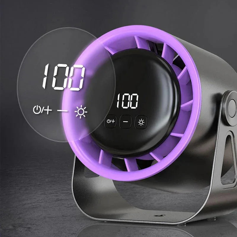 Compacte Tafelventilator met 100 Snelheden en LED Display voor Bureau Thuiskantoor en Slaapkamer Koeling | Sansoti