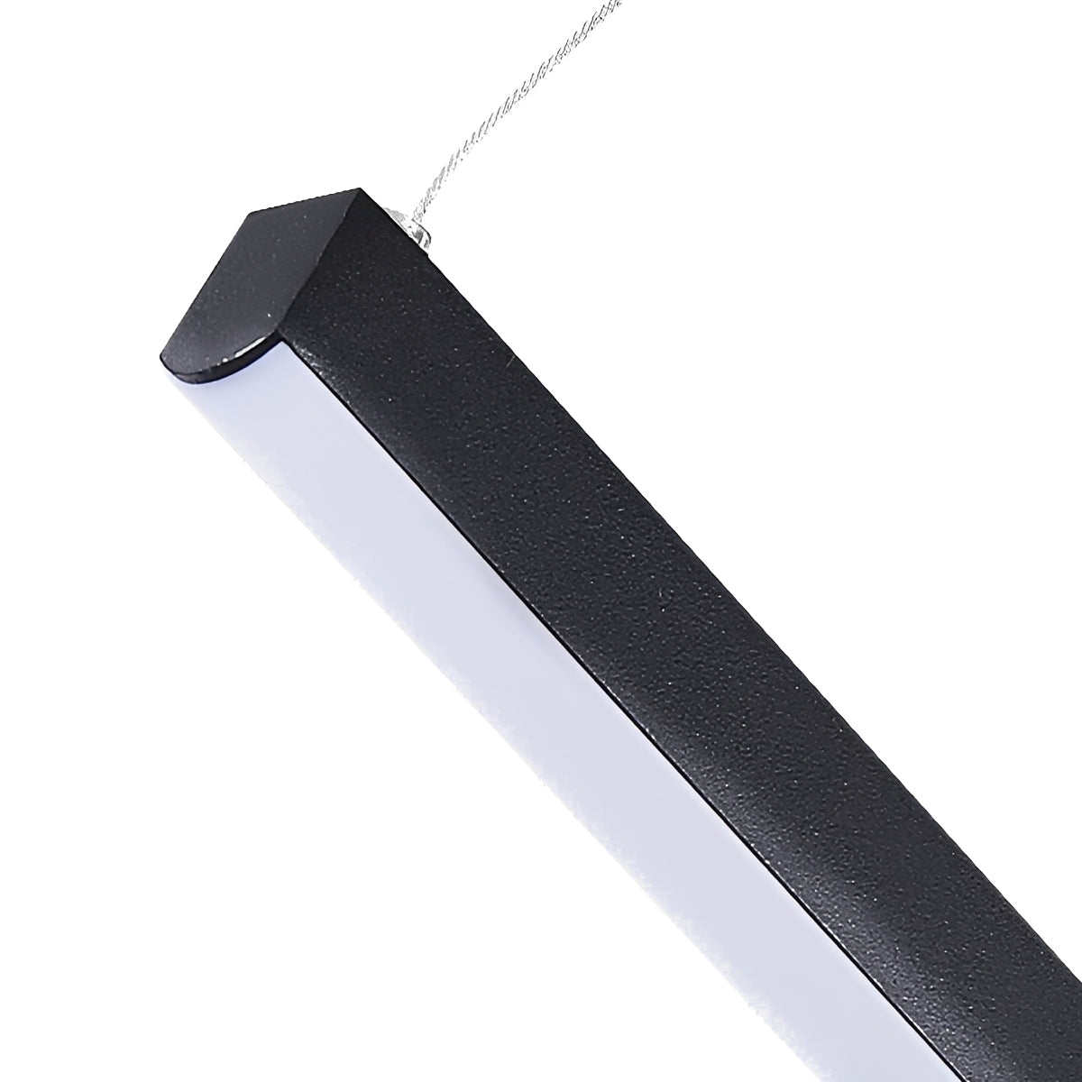 Layered Black LED Pendant Light, Dimmable with Remote Control, Geometric Staircase Design for Living Room | Sansoti