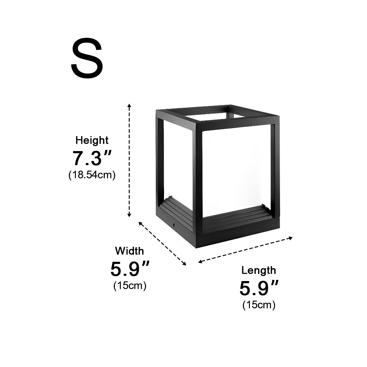 Sockelleuchte Solar LED Aluminium Schwarz Garten Pfosten Außenleuchte Quadrat Minimalistisch Gartenbeleuchtung Einfahrt Zaun Sockelbeleuchtung Außen | Restfield