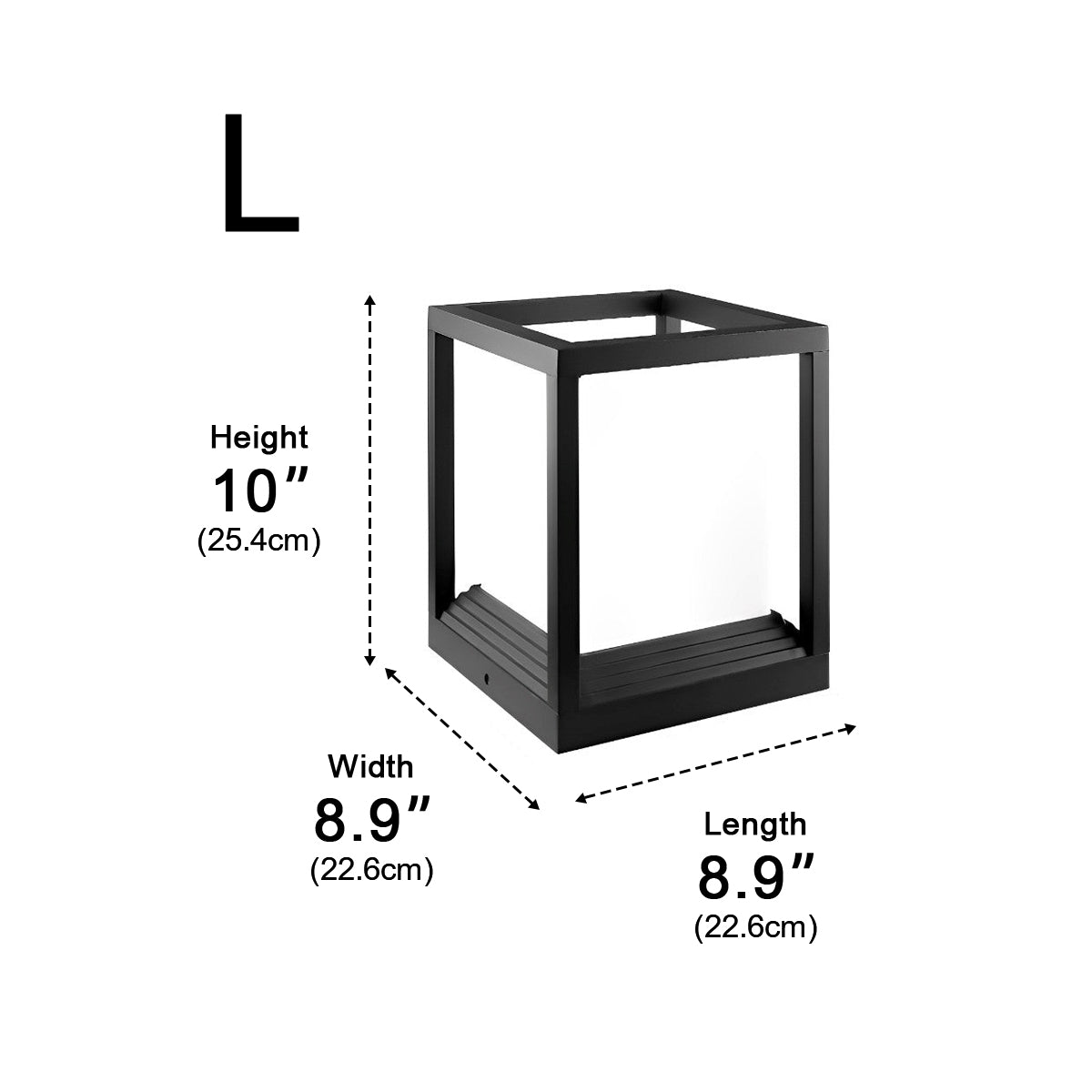 Sockelleuchte Solar LED Aluminium Schwarz Garten Pfosten Außenleuchte Quadrat Minimalistisch Gartenbeleuchtung Einfahrt Zaun Sockelbeleuchtung Außen | Restfield