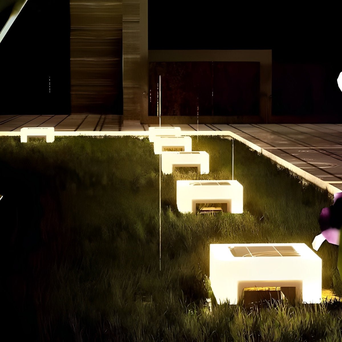 Pfostenleuchte Solar LED Edelstahl Schwarz Weiß Garten Zaun Sockel Außenleuchte Quadrat Gartenbeleuchtung Einfahrt Pfostenleuchte Außen Modern | Restfield