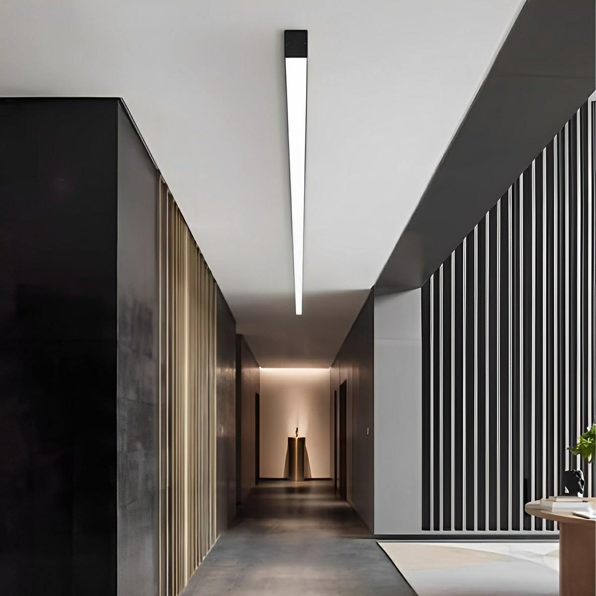 Deckenlampe LED Linear Aluminium Schwarz Dimmbar Wohnzimmer Flur Moderne Linienleuchte Deckenleuchte Schlafzimmer | Restfield