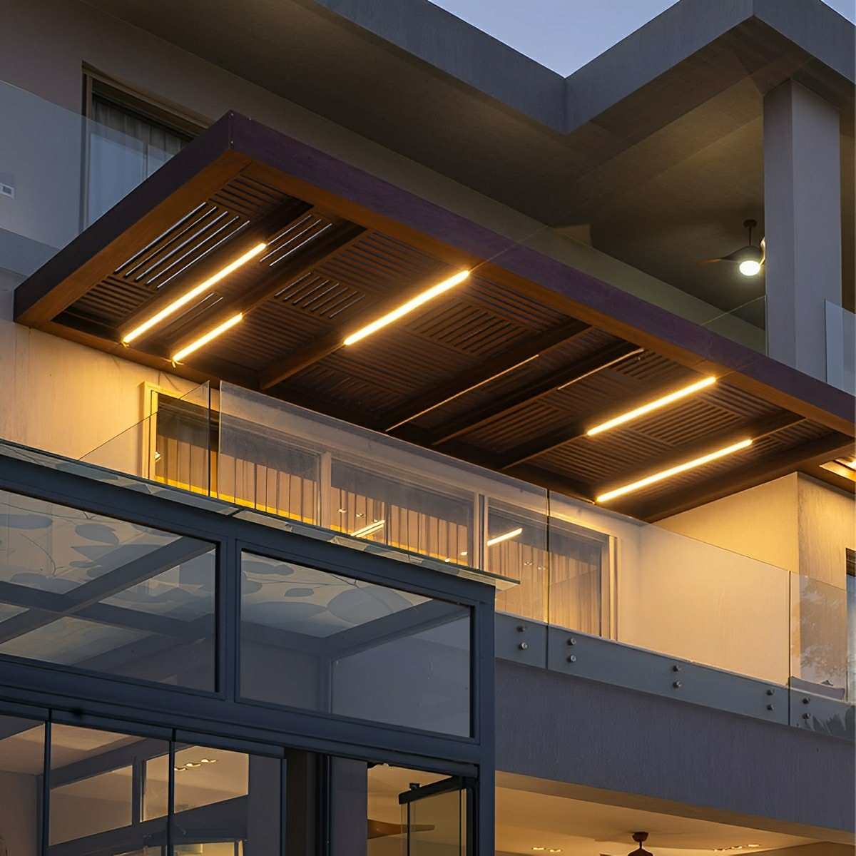 Deckenlampe LED Linear Aluminium Schwarz Dimmbar Wohnzimmer Flur Moderne Linienleuchte Deckenleuchte Schlafzimmer | Restfield