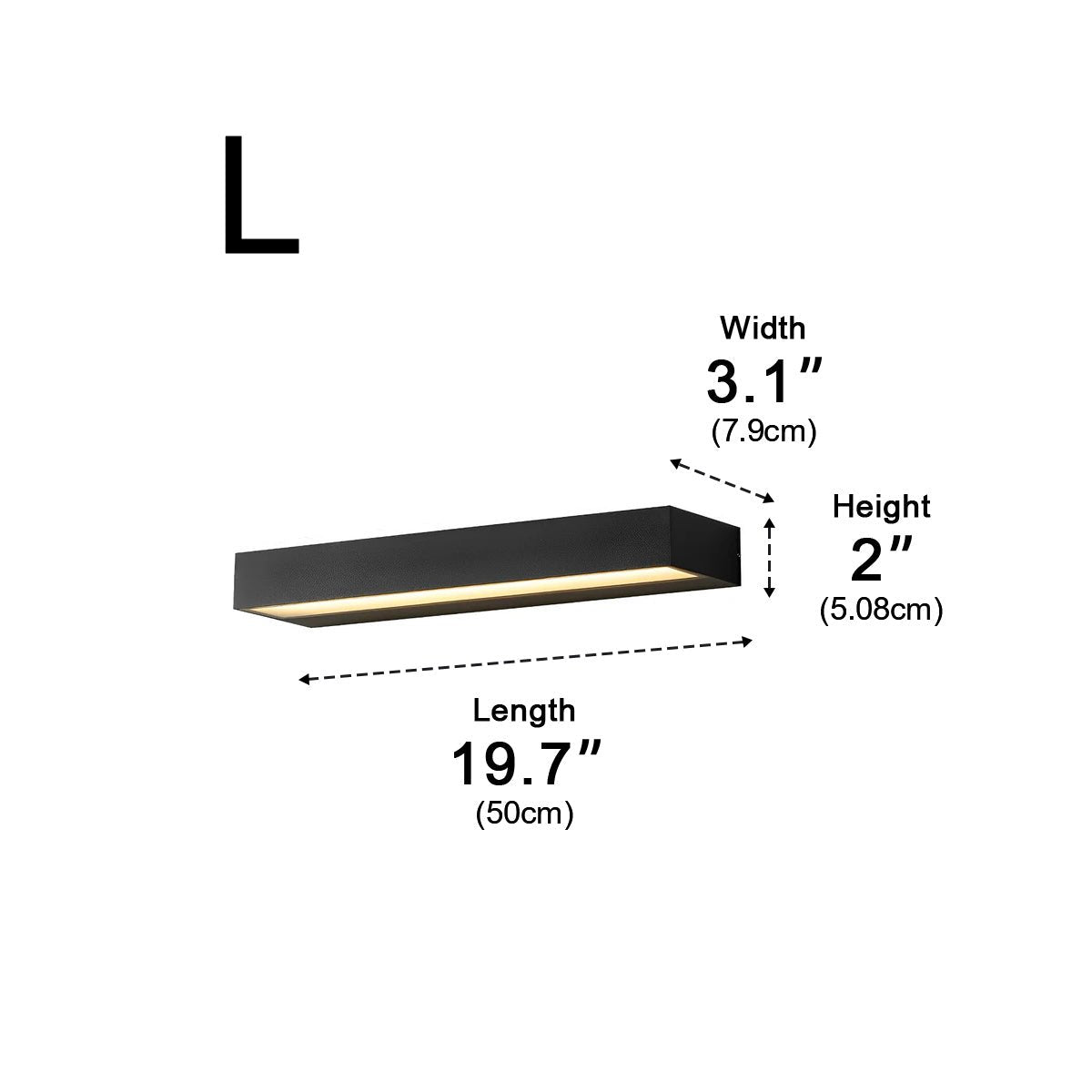 Schwarze LED-Außenwandleuchte, wasserdicht, aus Aluminium, schmales Design, für Veranda, Haustür und Fassade, IP65, Gartenbeleuchtung | Sansoti