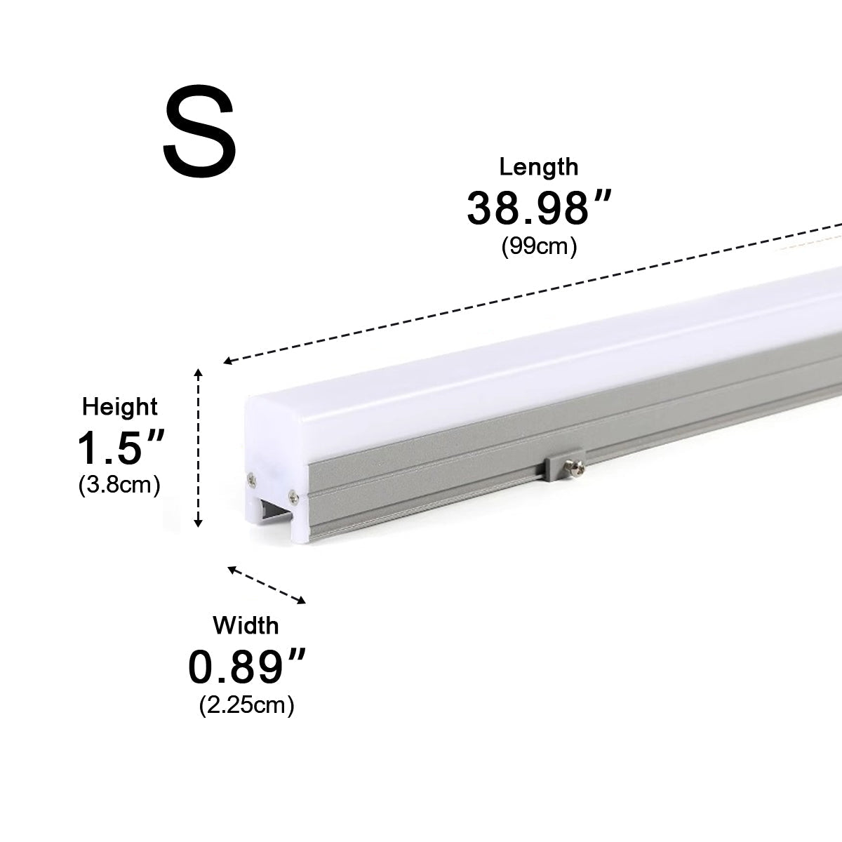 LED Lineare Außenleuchte Aluminium 12W Weiß IP65 Wasserdicht Fassadenbeleuchtung Architekturbeleuchtung Einbau Linear Licht Außenbeleuchtung | Restfield