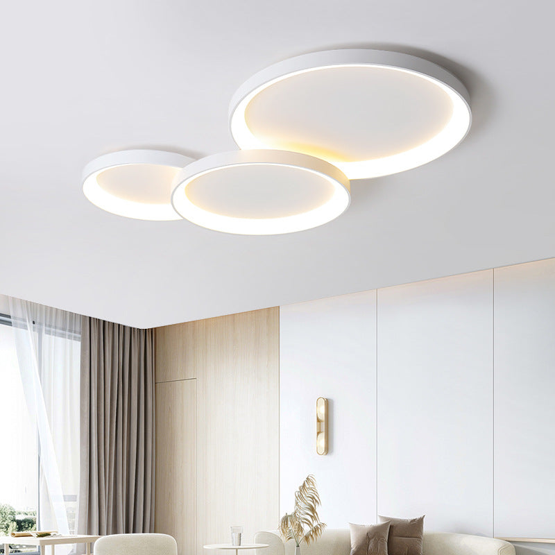 Moderne Deckenleuchte mit Kreisform und E27-Fassung für Esszimmer und Wohnzimmer, skandinavisches Design, dimmbare LED | Sansoti
