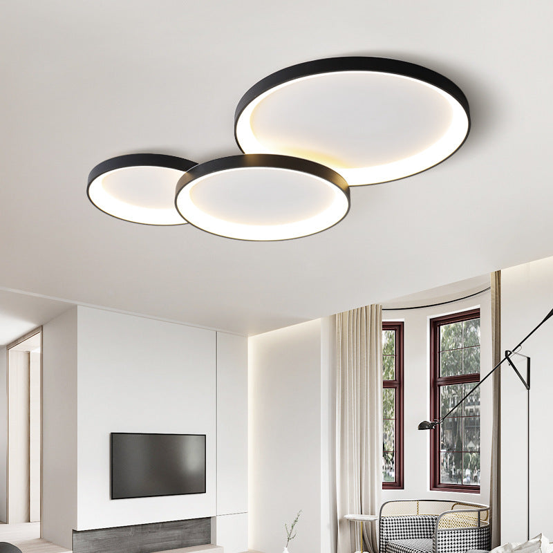 Moderne Deckenleuchte mit Kreisform und E27-Fassung für Esszimmer und Wohnzimmer, skandinavisches Design, dimmbare LED | Sansoti