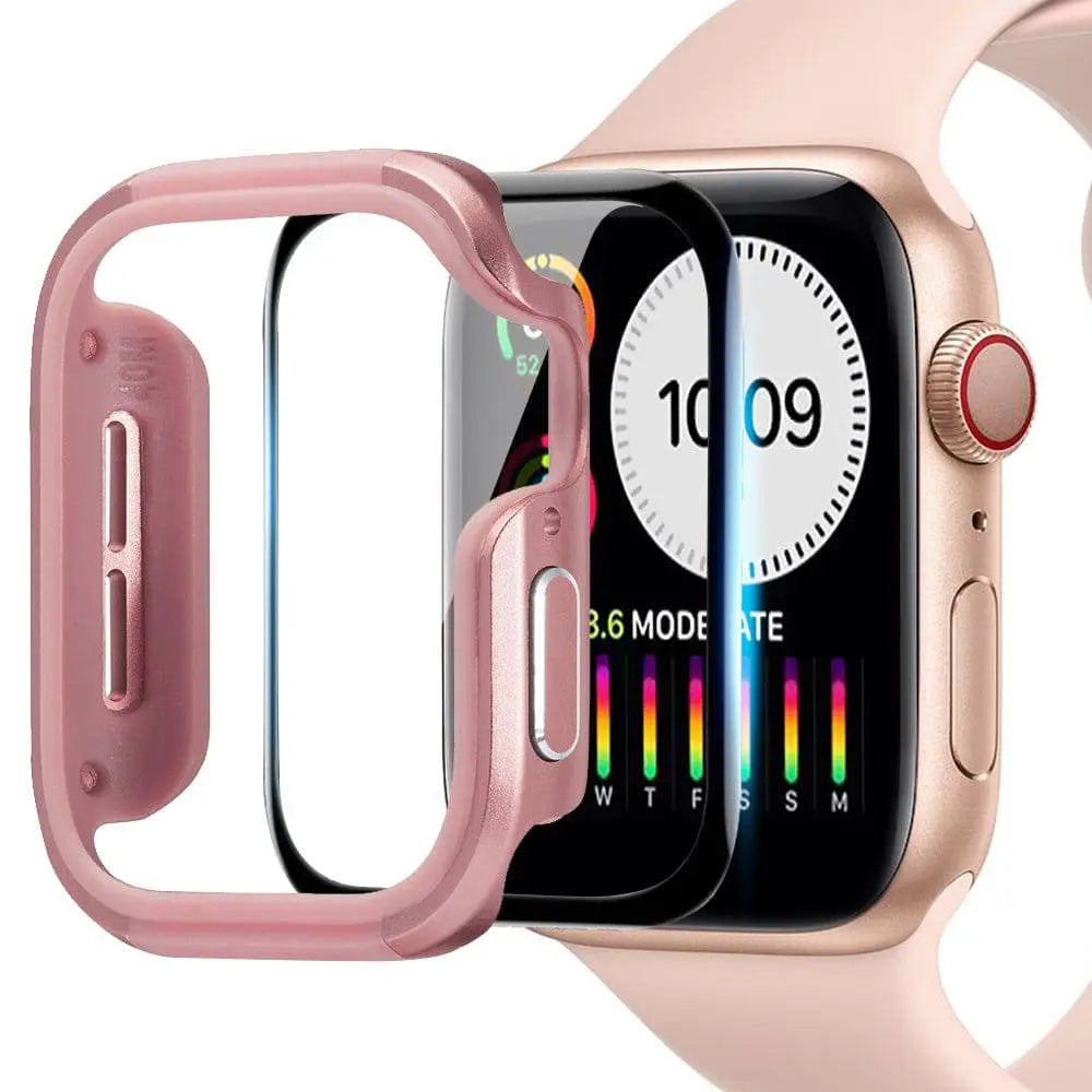 Aluminiowe etui ochronne do smartwatcha 40 mm 44 mm ze zintegrowaną ochroną ekranu, wytrzymała obudowa, akcesorium | Sansoti