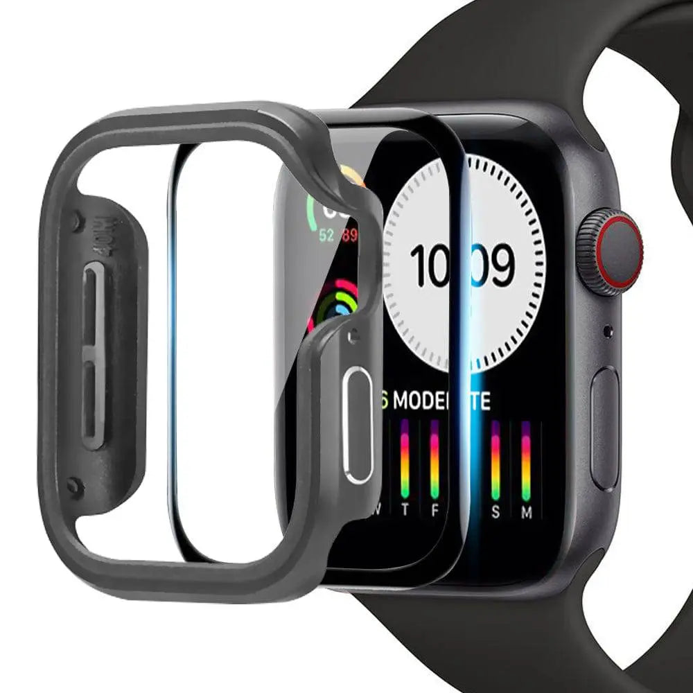 Aluminiowe etui ochronne do smartwatcha 40 mm 44 mm ze zintegrowaną ochroną ekranu, wytrzymała obudowa, akcesorium | Sansoti