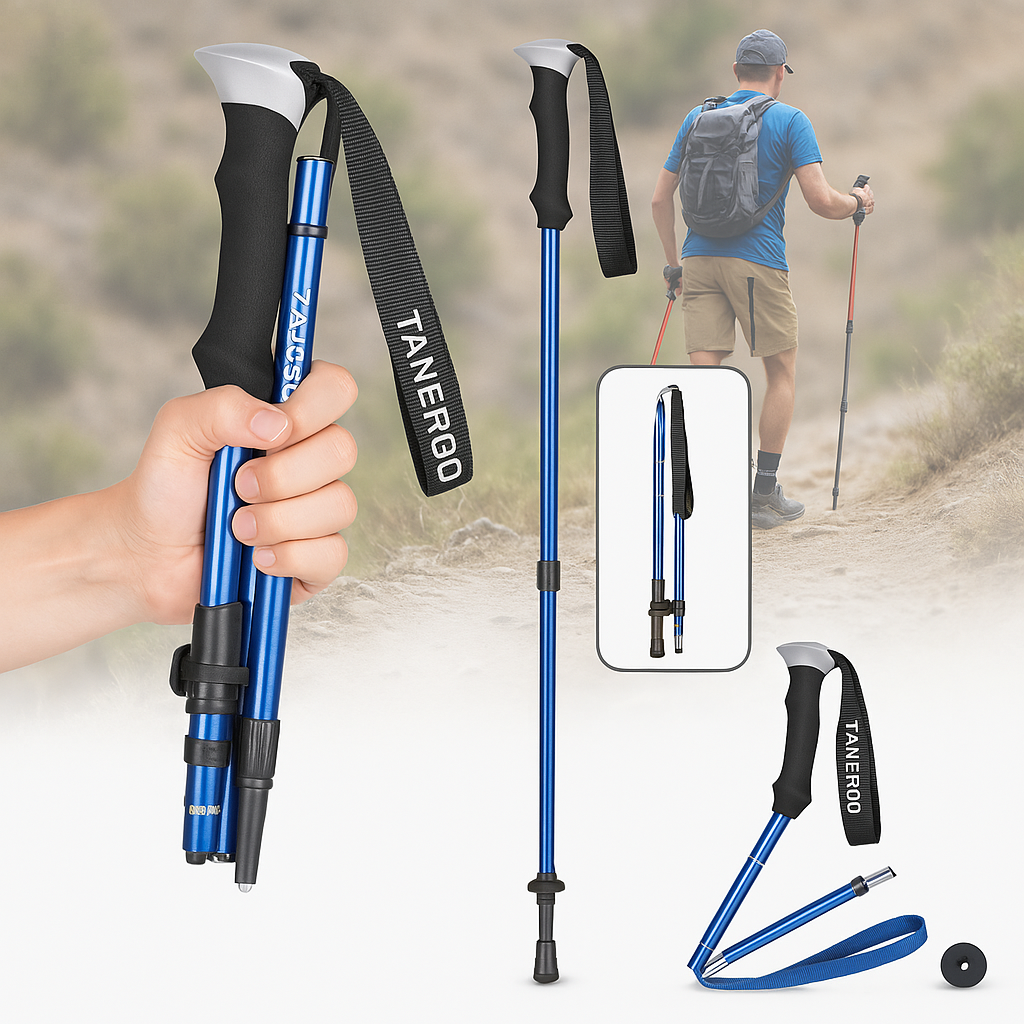 Bâtons de marche réglables pliables 110-135cm légers trekking | Restfield