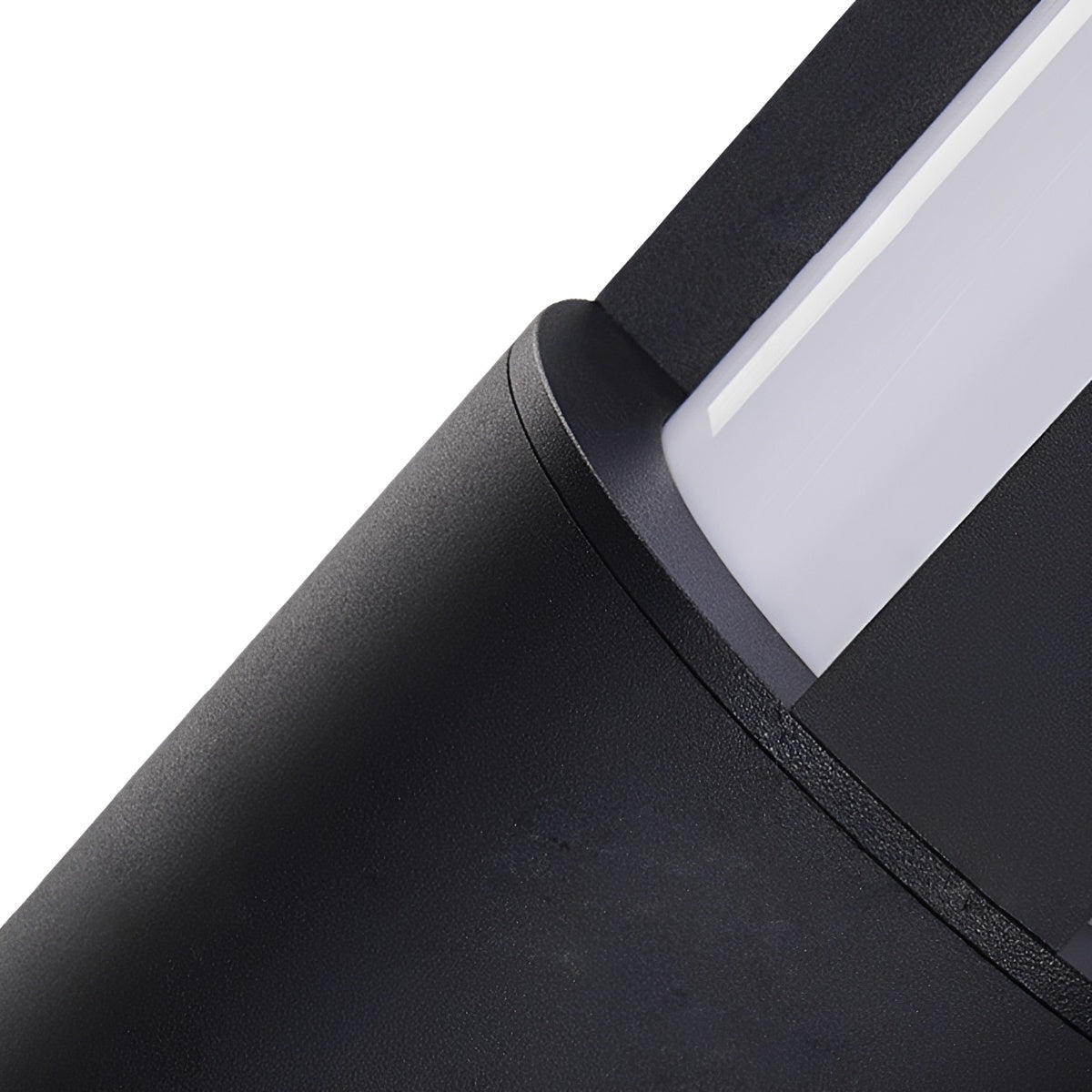 Cylindryczny słupek zewnętrzny LED czarny, oświetlenie ogrodowe i ścieżkowe, wodoodporna aluminiowa lampa ogrodowa, nowoczesna | Sansoti