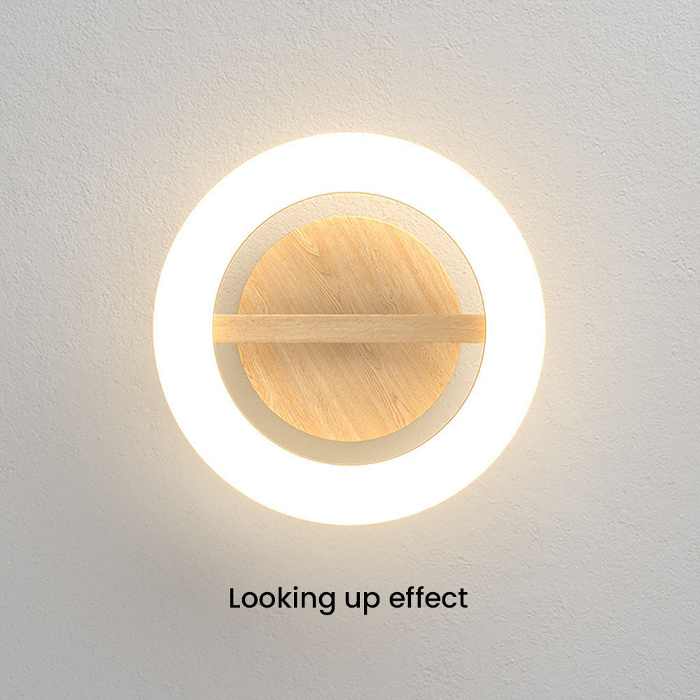 LED-Deckenleuchte Disc Rund Metall Holz Modern Stilvoll Energiesparend Flur Schlafzimmer Esszimmer Beleuchtung | Sansoti