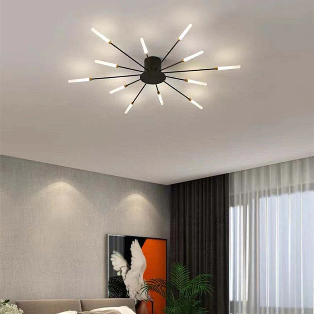 Moderne Grote LED Plafondlamp Wit & Acryl 12-42 Lampen Binnen 107.6-161.5 sq ft | Sansoti