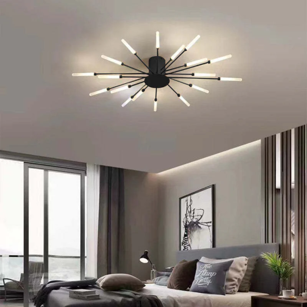 Moderne Grote LED Plafondlamp Wit & Acryl 12-42 Lampen Binnen 107.6-161.5 sq ft | Sansoti
