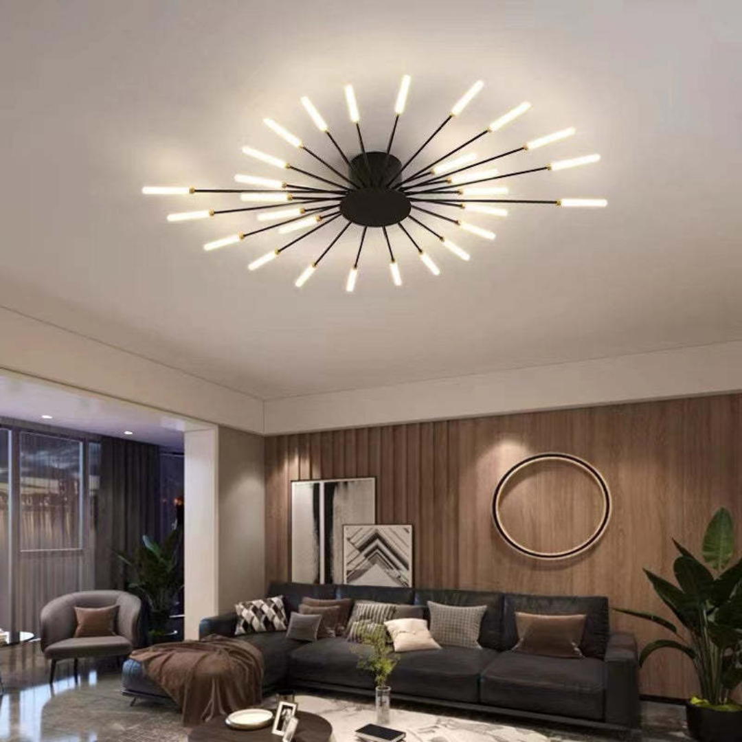 Moderne Grote LED Plafondlamp Wit & Acryl 12-42 Lampen Binnen 107.6-161.5 sq ft | Sansoti