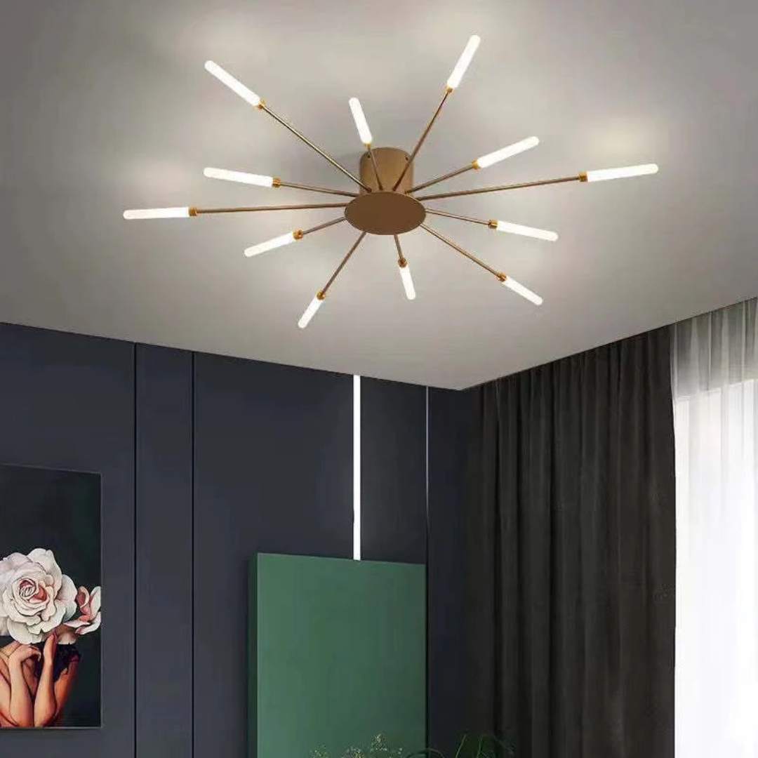 Moderne Grote LED Plafondlamp Wit & Acryl 12-42 Lampen Binnen 107.6-161.5 sq ft | Sansoti