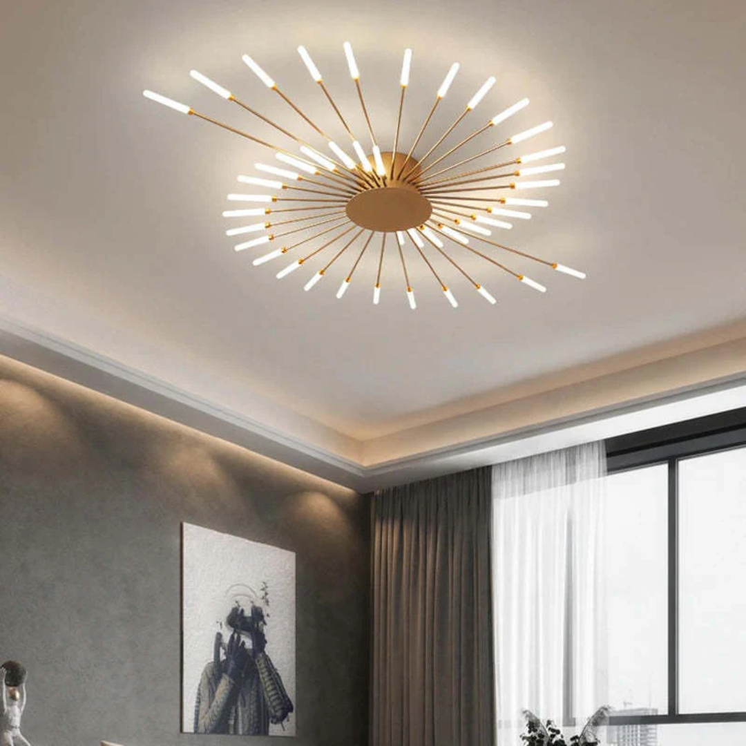 Moderne Grote LED Plafondlamp Wit & Acryl 12-42 Lampen Binnen 107.6-161.5 sq ft | Sansoti
