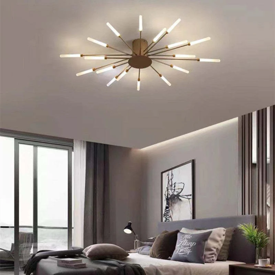 Moderne Grote LED Plafondlamp Wit & Acryl 12-42 Lampen Binnen 107.6-161.5 sq ft | Sansoti