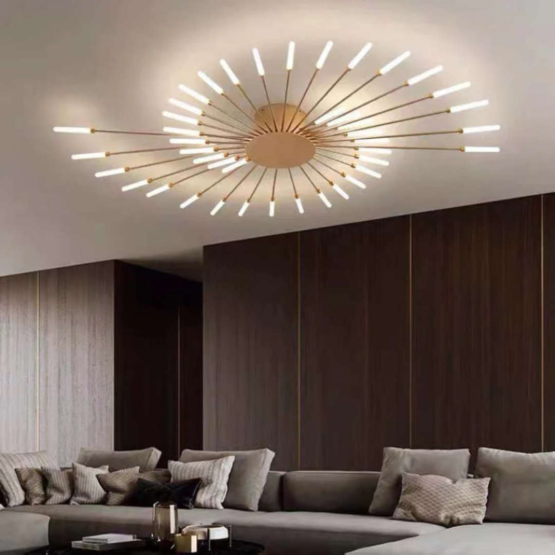 Moderne Grote LED Plafondlamp Wit & Acryl 12-42 Lampen Binnen 107.6-161.5 sq ft | Sansoti
