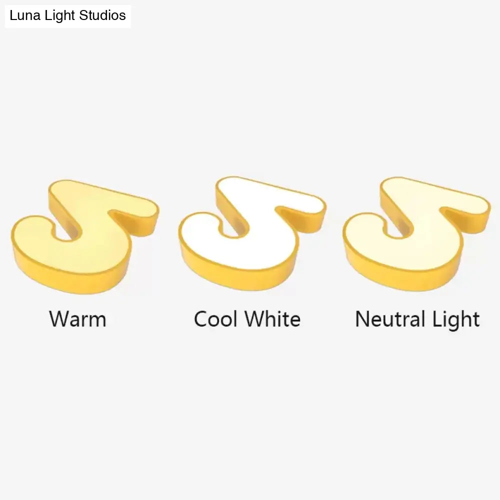 Cijfervormige LED Plafondlamp met Acryl Kap voor Kinderkamer Verlichting Energiezuinig Speels Design | Sansoti