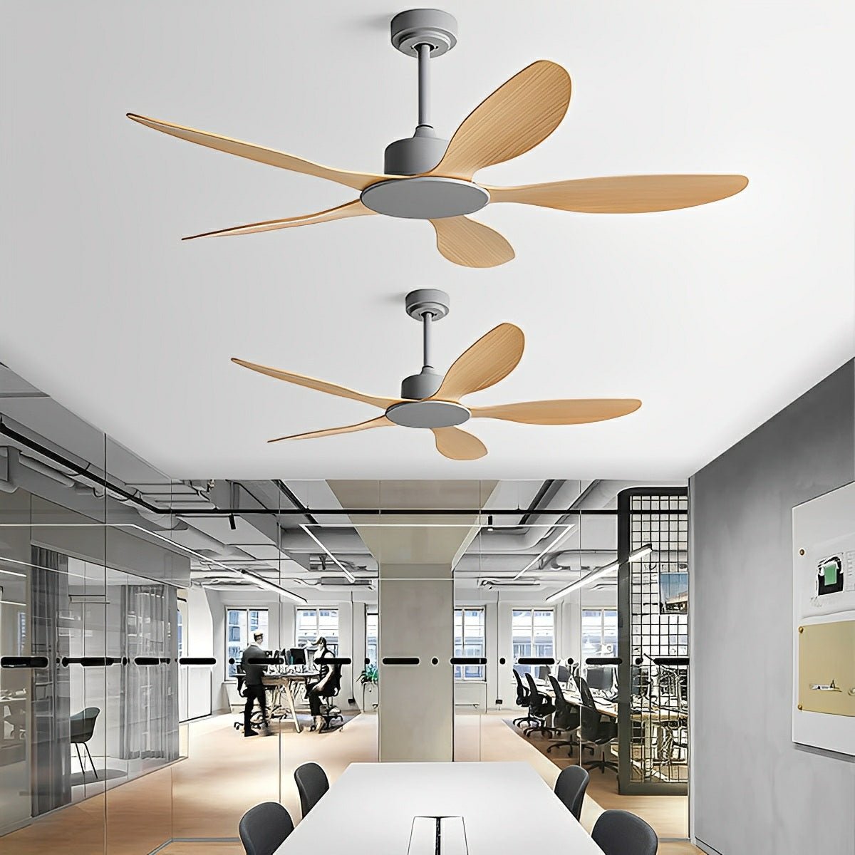 Ceiling fan with 5 Blades, DC Motor, 6 Speeds, Reversible, with Remote Control and Wall Switch | Sansoti