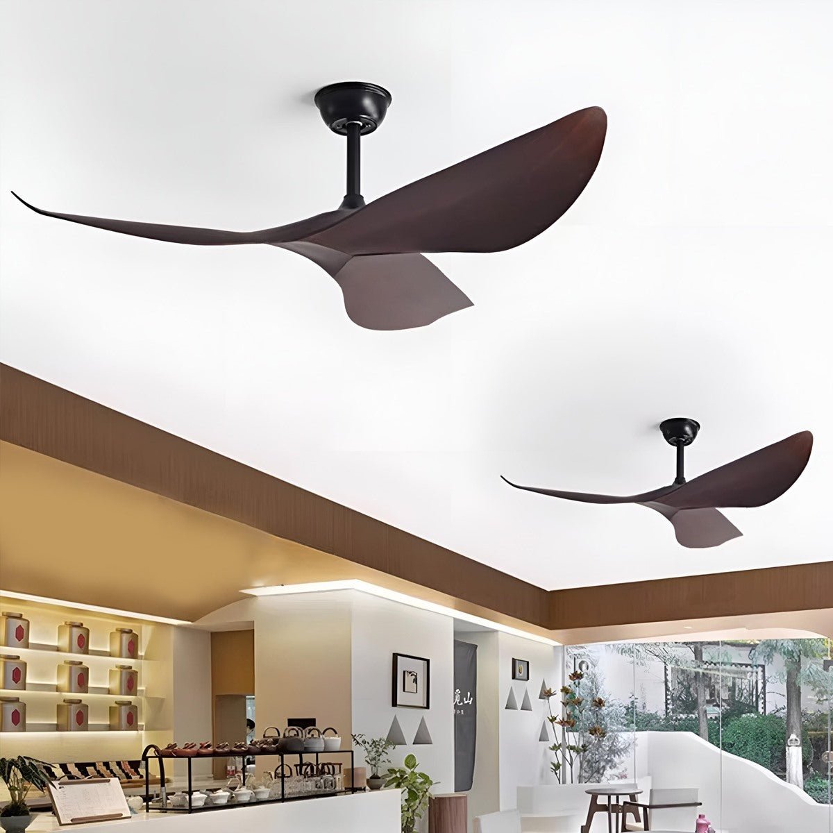Deckenventilator Ohne Lampe DC Motor 3 Flügel Weiß Schlafzimmer Wohnzimmer Leiser Ventilator Esszimmer Umkehrbar 6 Geschwindigkeiten Fernbedienung | Restfield