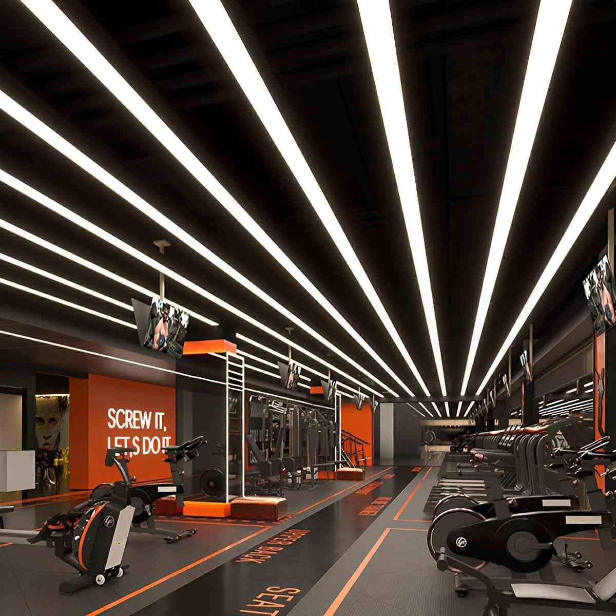 Hanglamp LED Rechthoek Zwart Aluminium Kantoor Vergaderzaal Woonkamer Lineaire Pendellamp Langwerpig Plafondlamp Modern Minimalistische Verlichting | Sansoti