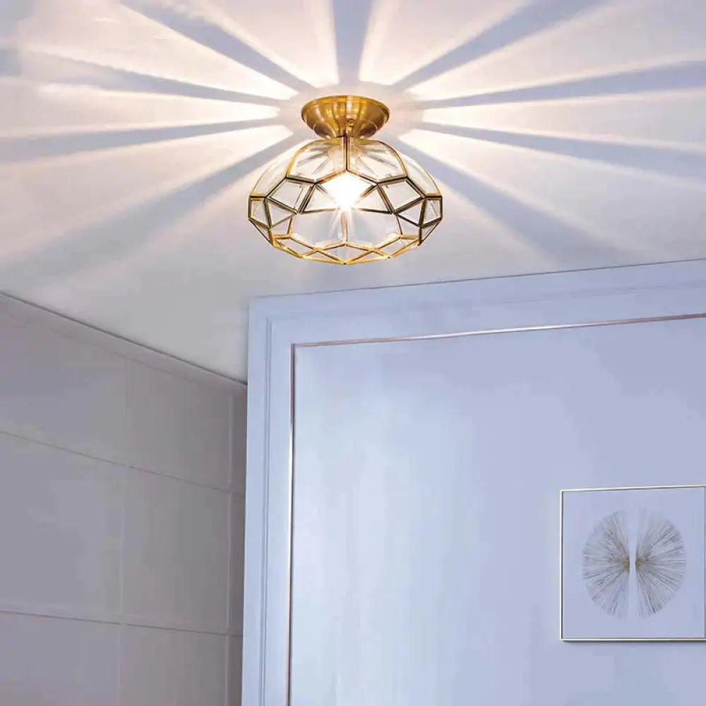 Kupfer-Deckenleuchte, minimalistisches Design, Flur, Schlafzimmer, Wohnzimmer, LED-Beleuchtung, Aufbaumontage, E27 | Sansoti