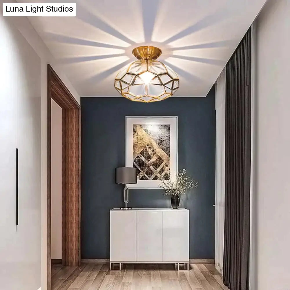 Kupfer-Deckenleuchte, minimalistisches Design, Flur, Schlafzimmer, Wohnzimmer, LED-Beleuchtung, Aufbaumontage, E27 | Sansoti
