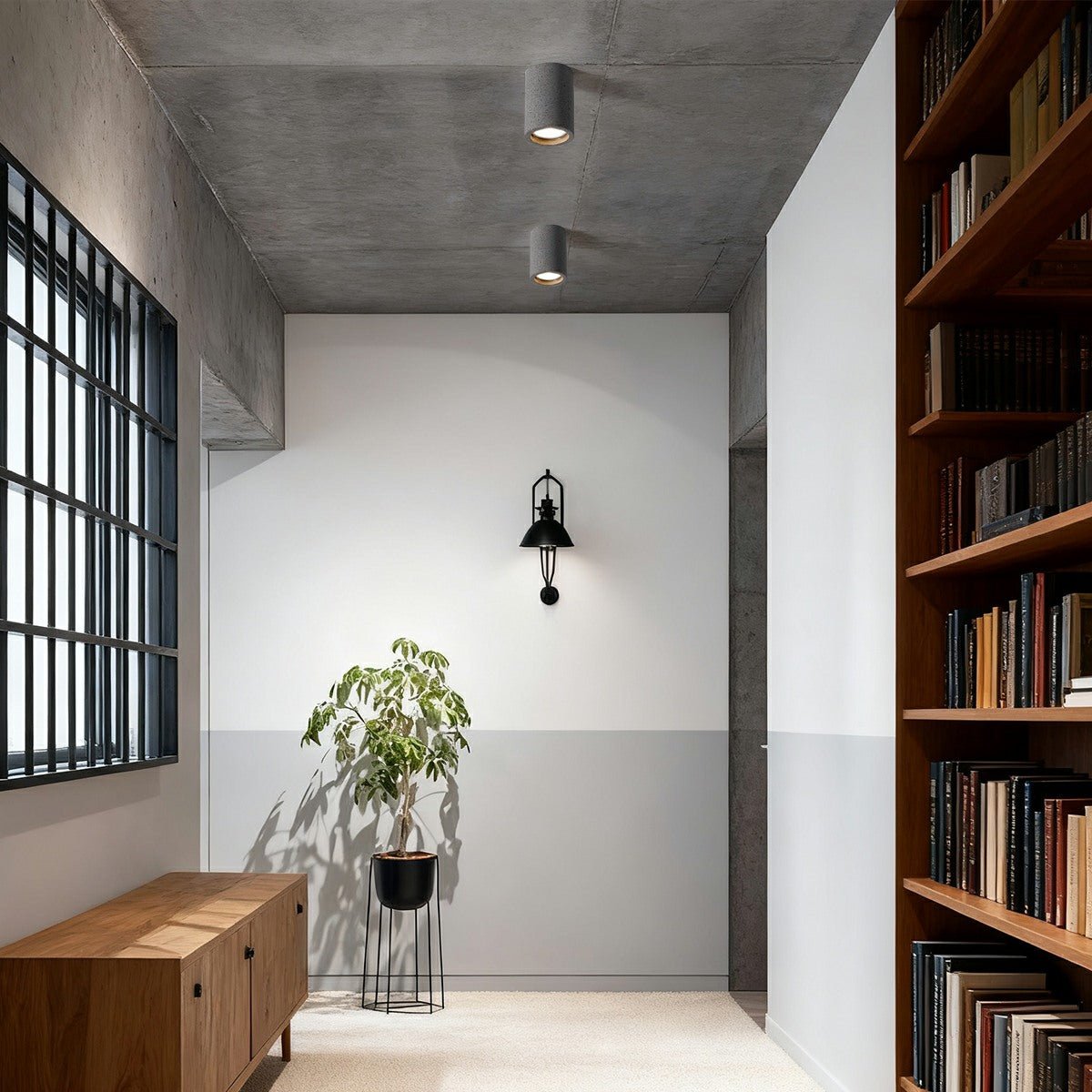Aufbauleuchte Beton Grau GU10 LED Deckenlampe Wohnzimmer Schlafzimmer Küche Industrial Betonoptik Deckenstrahler Aufbauleuchte Minimalistische Beleuchtung | Restfield