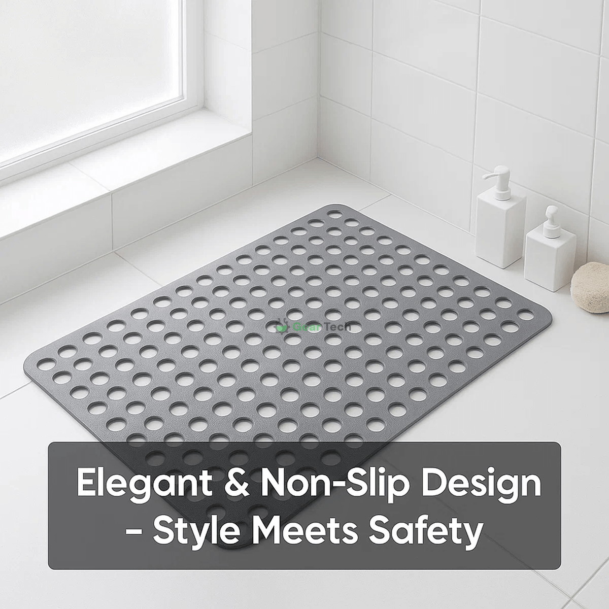 Antislip Douchmat met Zuignappen voor Veilige Badkamer 40x75cm Antibacterieel Schimmelwerend Badmat Douche | Sansoti