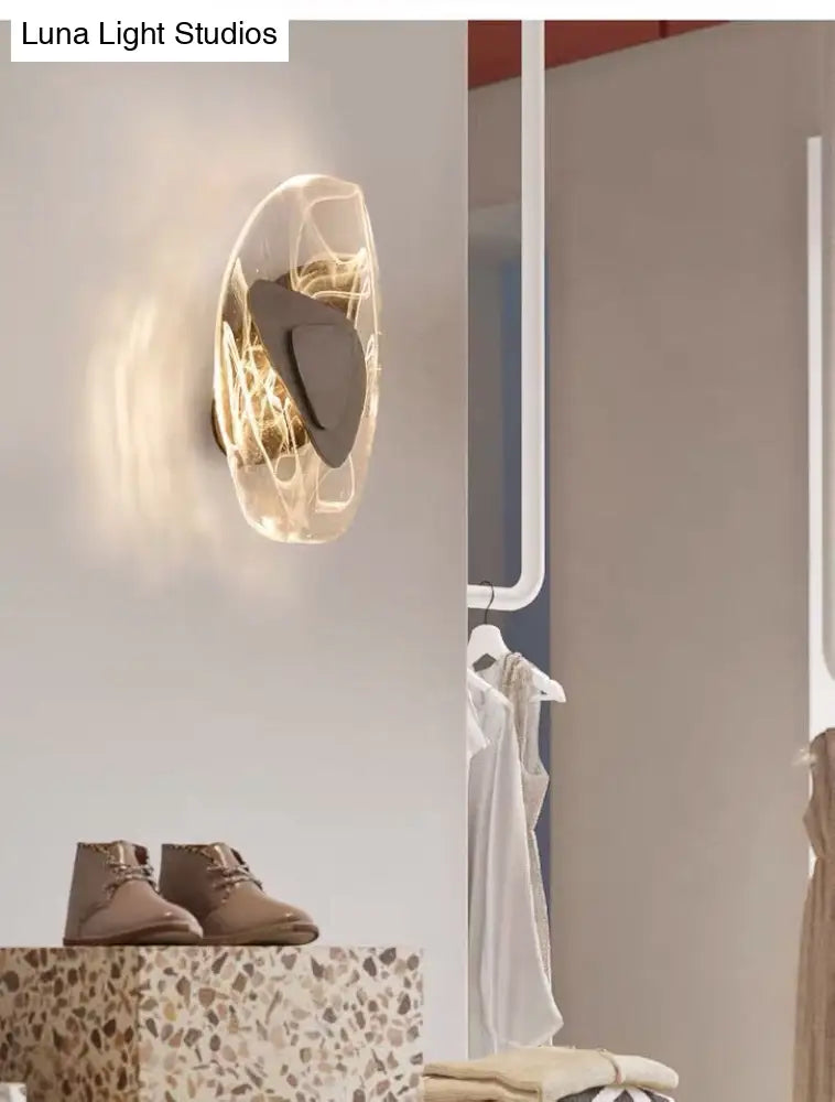 Glazen Wandlamp met Metalen Behuizing 28cm Dimbaar LED Verlichting voor Slaapkamer Woonkamer Sfeerverlichting | Sansoti