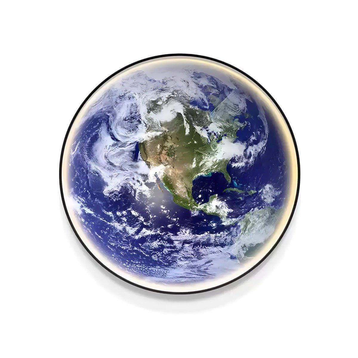 Globe Wall Lamp LED 3D Earth Globe Dimmable Blue Acrylic Iron Modern Interior Lighting Living Room | Sansoti