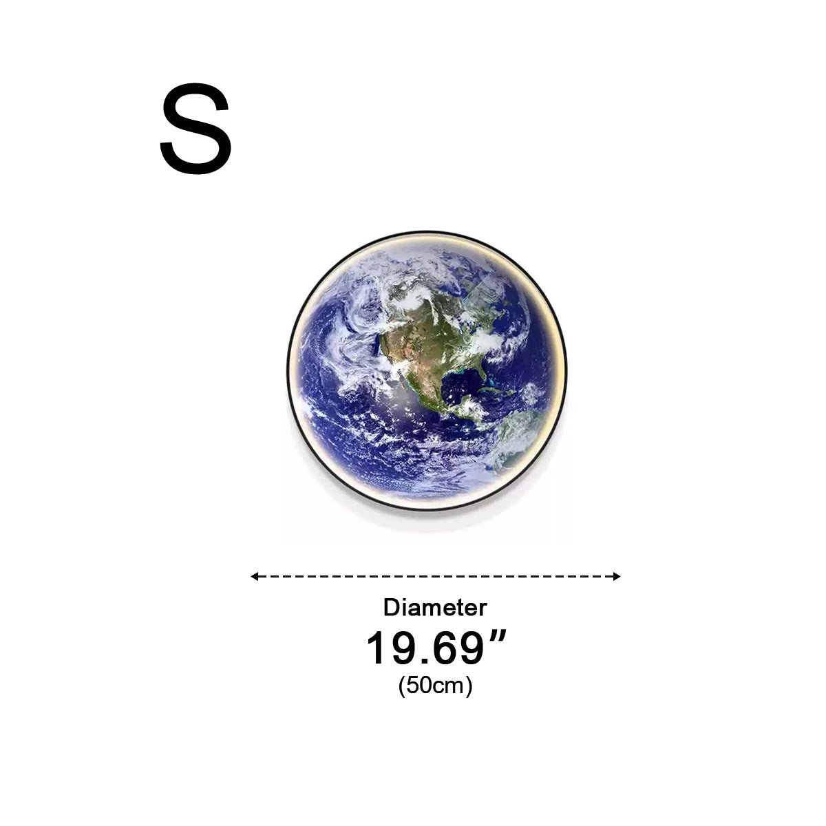 Globe Wall Lamp LED 3D Earth Globe Dimmable Blue Acrylic Iron Modern Interior Lighting Living Room | Sansoti