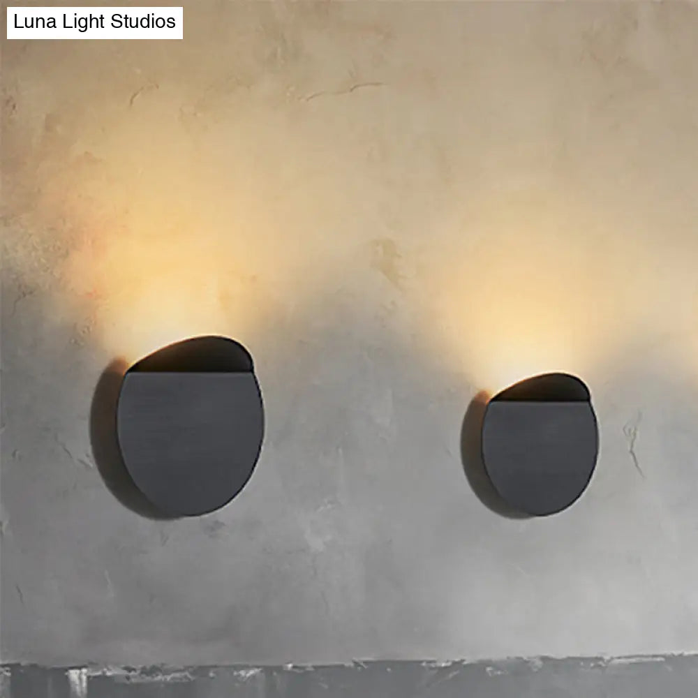 Applique murale ronde en métal, LED à intensité variable, blanc chaud, pour entrée, hall et couloir, design moderne scandinave, éclairage d’ambiance | Sansoti