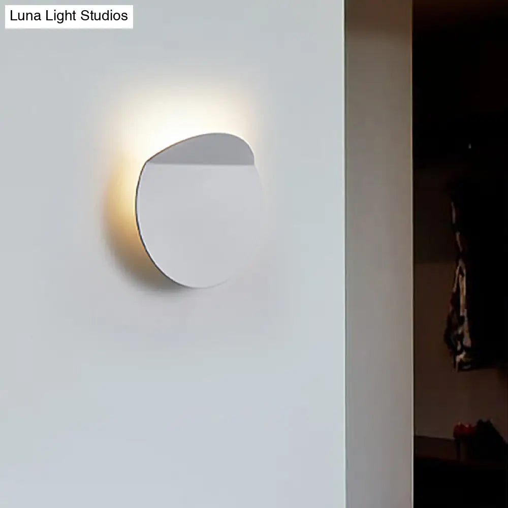 Applique murale ronde en métal, LED à intensité variable, blanc chaud, pour entrée, hall et couloir, design moderne scandinave, éclairage d’ambiance | Sansoti