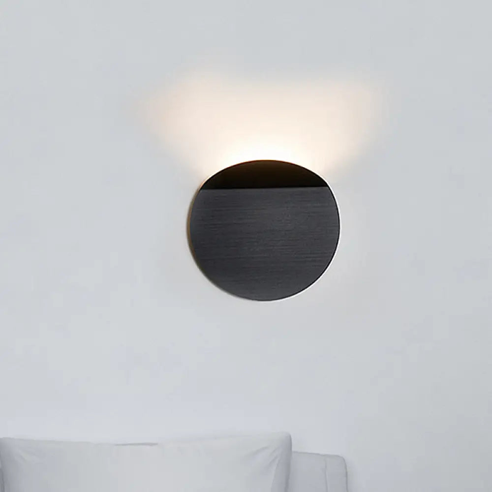 Applique murale ronde en métal, LED à intensité variable, blanc chaud, pour entrée, hall et couloir, design moderne scandinave, éclairage d’ambiance | Sansoti
