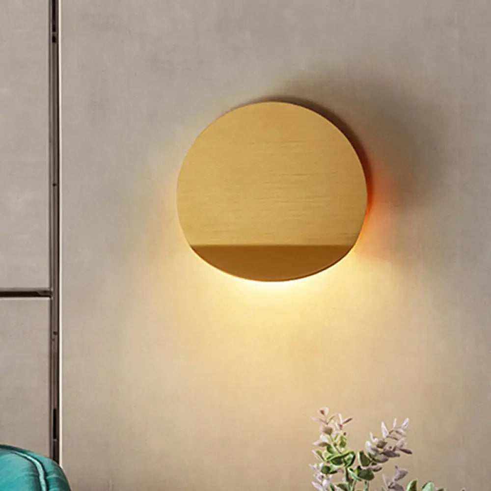Applique murale ronde en métal, LED à intensité variable, blanc chaud, pour entrée, hall et couloir, design moderne scandinave, éclairage d’ambiance | Sansoti