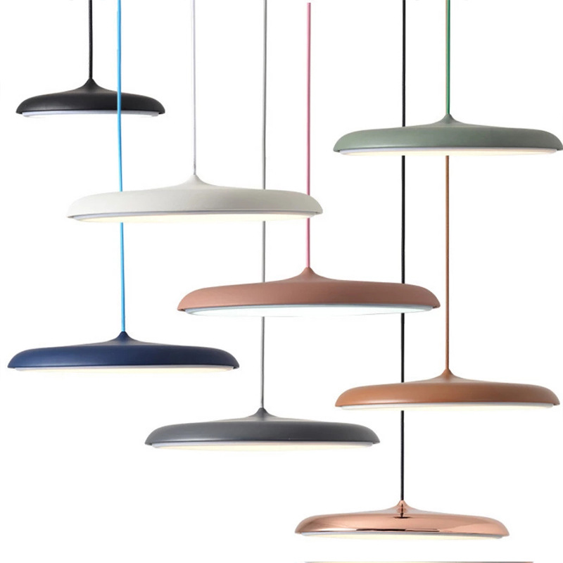 Scandinavian LED Ceiling Light Round Pendant Light Metal Acrylic Nordic Design Living Room Dining Room Hallway Bedroom | Sansoti