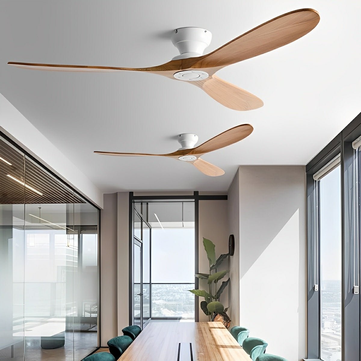 Plafondventilator Hout DC Motor 6 Snelheden Afstandsbediening Omkeerbaar Stil Woonkamer Eetkamer Slaapkamer | Sansoti