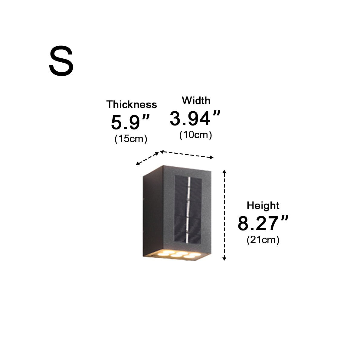 Solar Außenleuchte Up Down LED Aluminium Schwarz Garten Haustür Veranda IP65 Wandleuchte Solarenergie Oben Unten Beleuchtung Modern Minimalistisch | Restfield