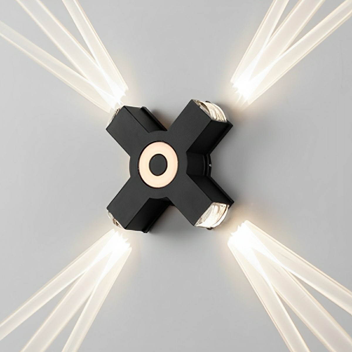 Black LED Outdoor Wall Light Adjustable Multiple Spotlights Waterproof IP65 Garden Lighting Modern Facade Light Outdoor Lighting | Sansoti