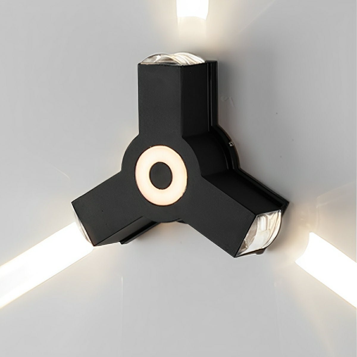 Black LED Outdoor Wall Light Adjustable Multiple Spotlights Waterproof IP65 Garden Lighting Modern Facade Light Outdoor Lighting | Sansoti