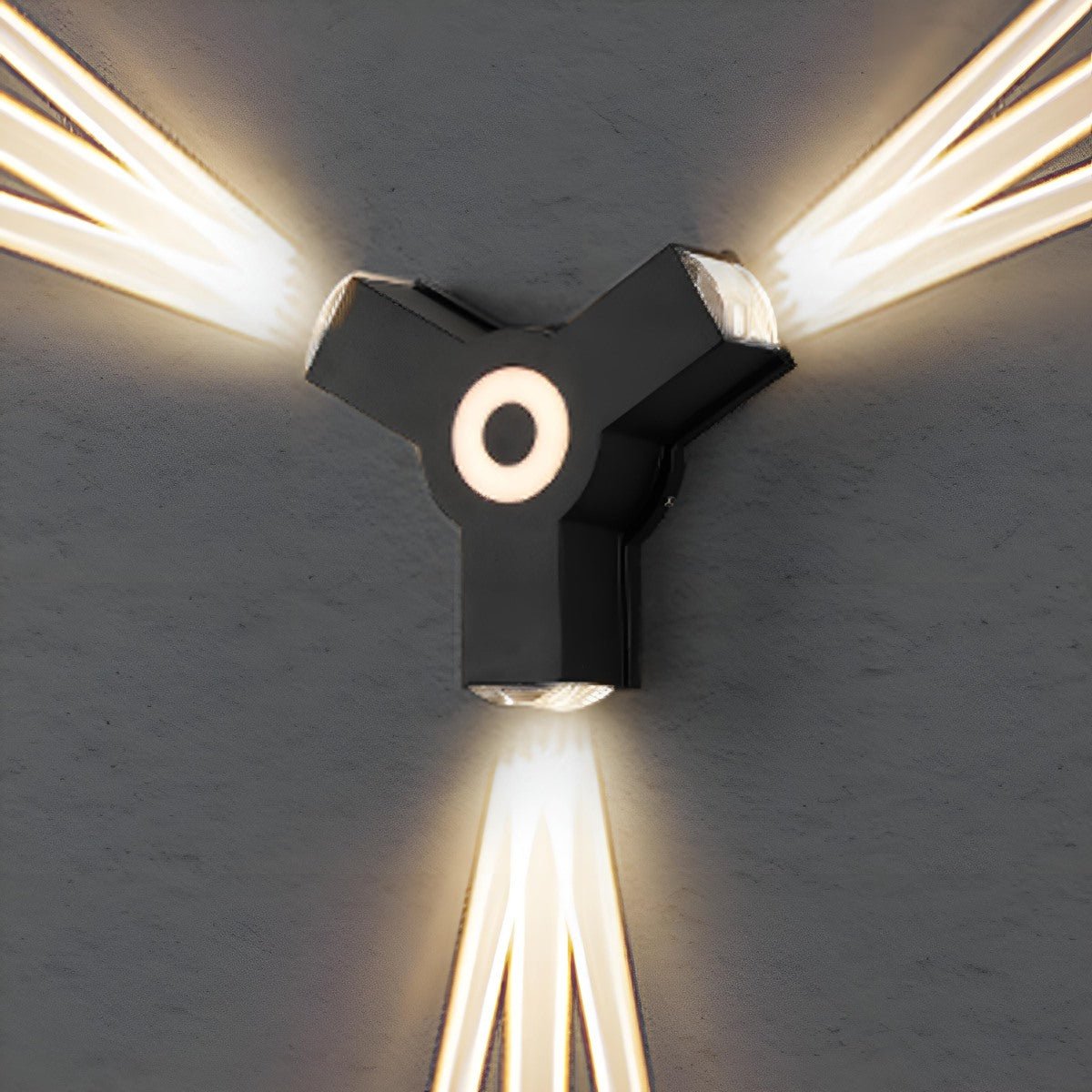 Black LED Outdoor Wall Light Adjustable Multiple Spotlights Waterproof IP65 Garden Lighting Modern Facade Light Outdoor Lighting | Sansoti