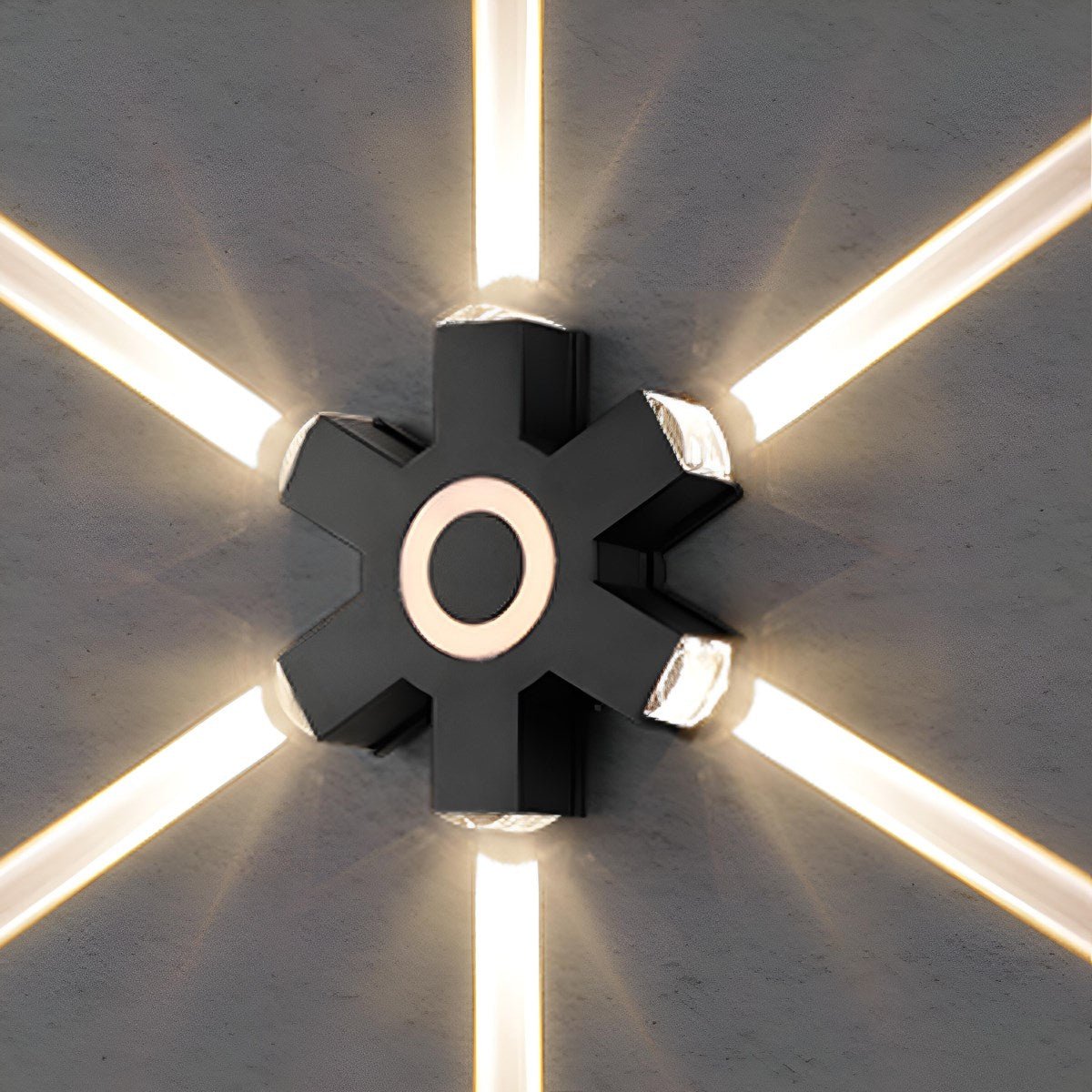 Black LED Outdoor Wall Light Adjustable Multiple Spotlights Waterproof IP65 Garden Lighting Modern Facade Light Outdoor Lighting | Sansoti