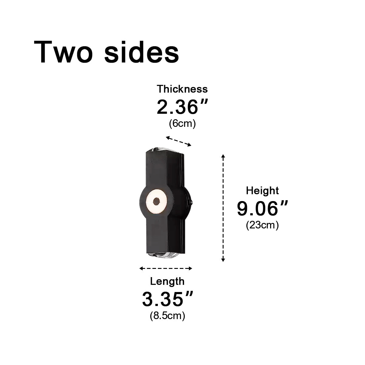 Black LED Outdoor Wall Light Adjustable Multiple Spotlights Waterproof IP65 Garden Lighting Modern Facade Light Outdoor Lighting | Sansoti