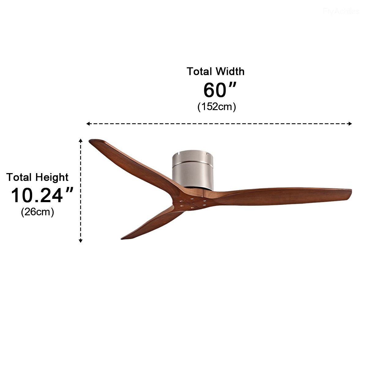 Plafondventilator Hout 3 Bladen DC Motor Omkeerbaar Fluistercomfortabel Modern Scandinavisch Interieur | Sansoti