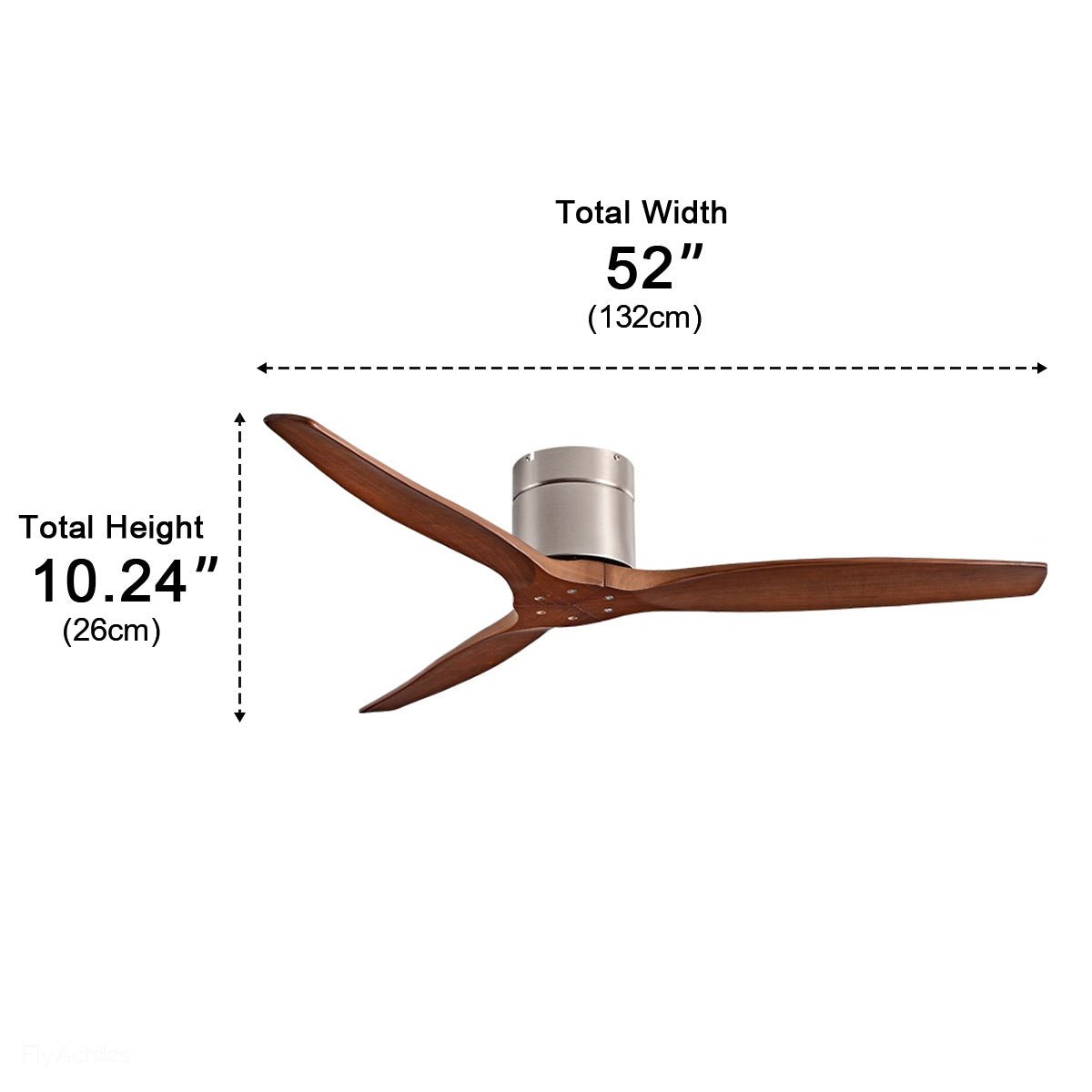 Plafondventilator Hout 3 Bladen DC Motor Omkeerbaar Fluistercomfortabel Modern Scandinavisch Interieur | Sansoti