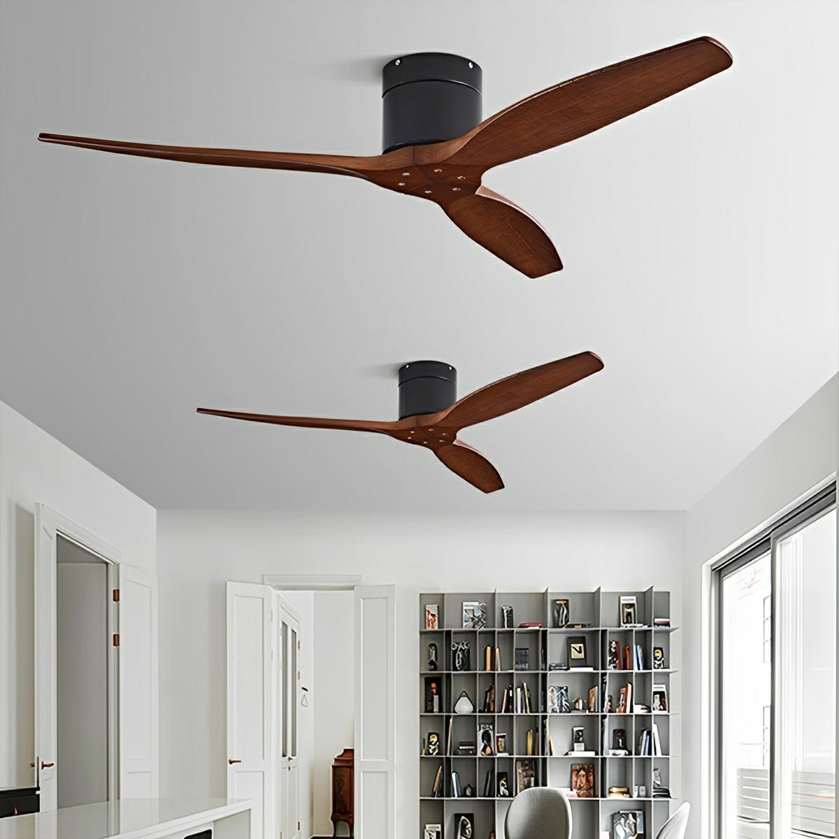 Plafondventilator Hout 3 Bladen DC Motor Omkeerbaar Fluistercomfortabel Modern Scandinavisch Interieur | Sansoti